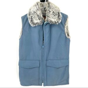 Vintage 60s Woolrich USA Fur Lined Nylon Vest WPL 6635